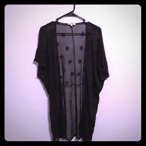 Sheer Black Kimono